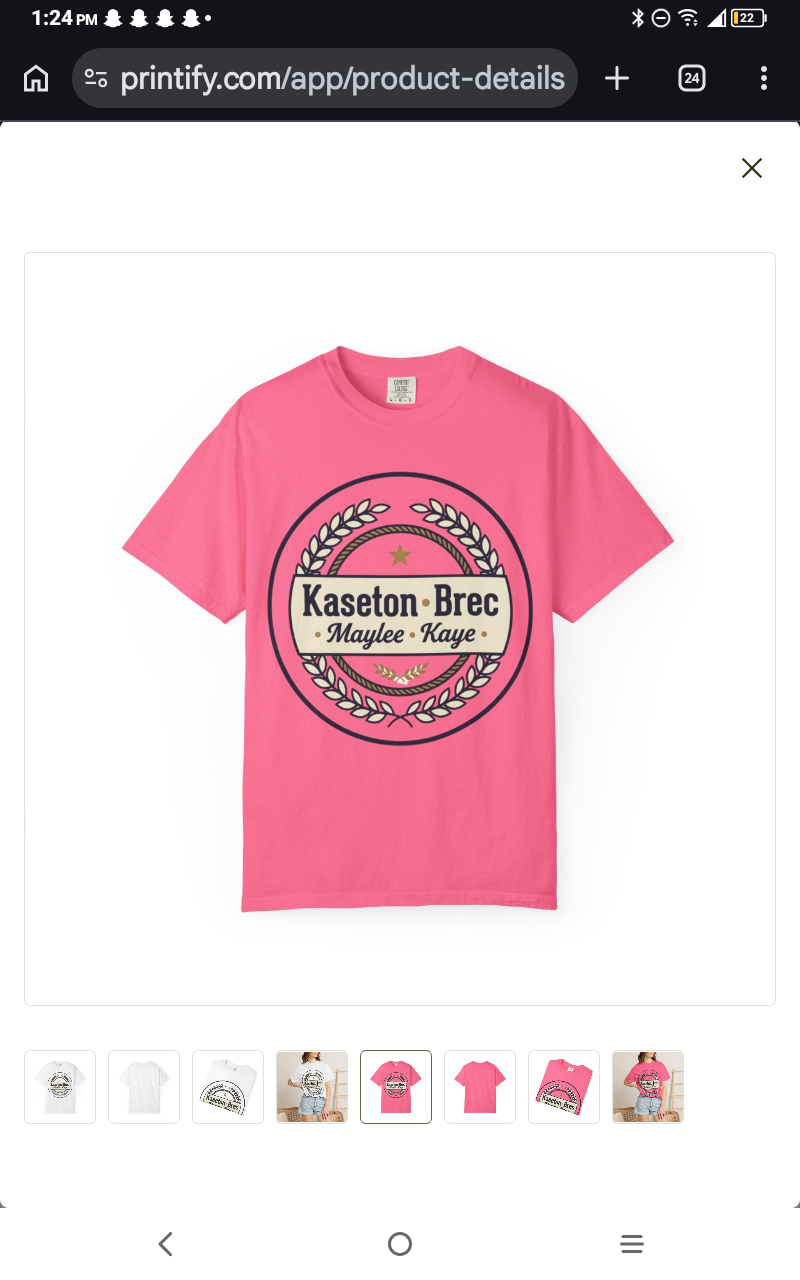 Pink kaseton Brec and maylee kaye shirt